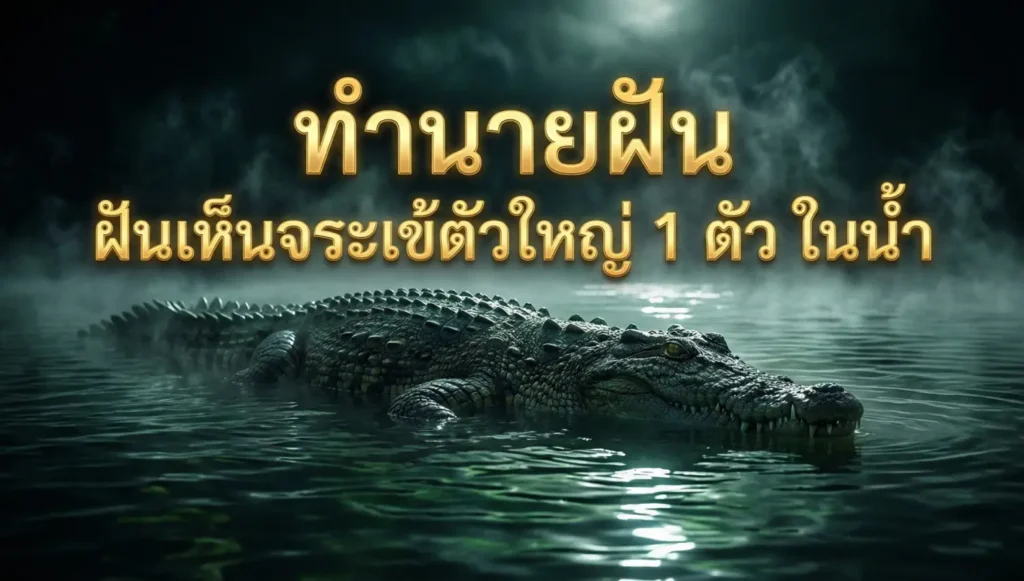ทำนายฝันจระเข้า1ตัวในน้ำ